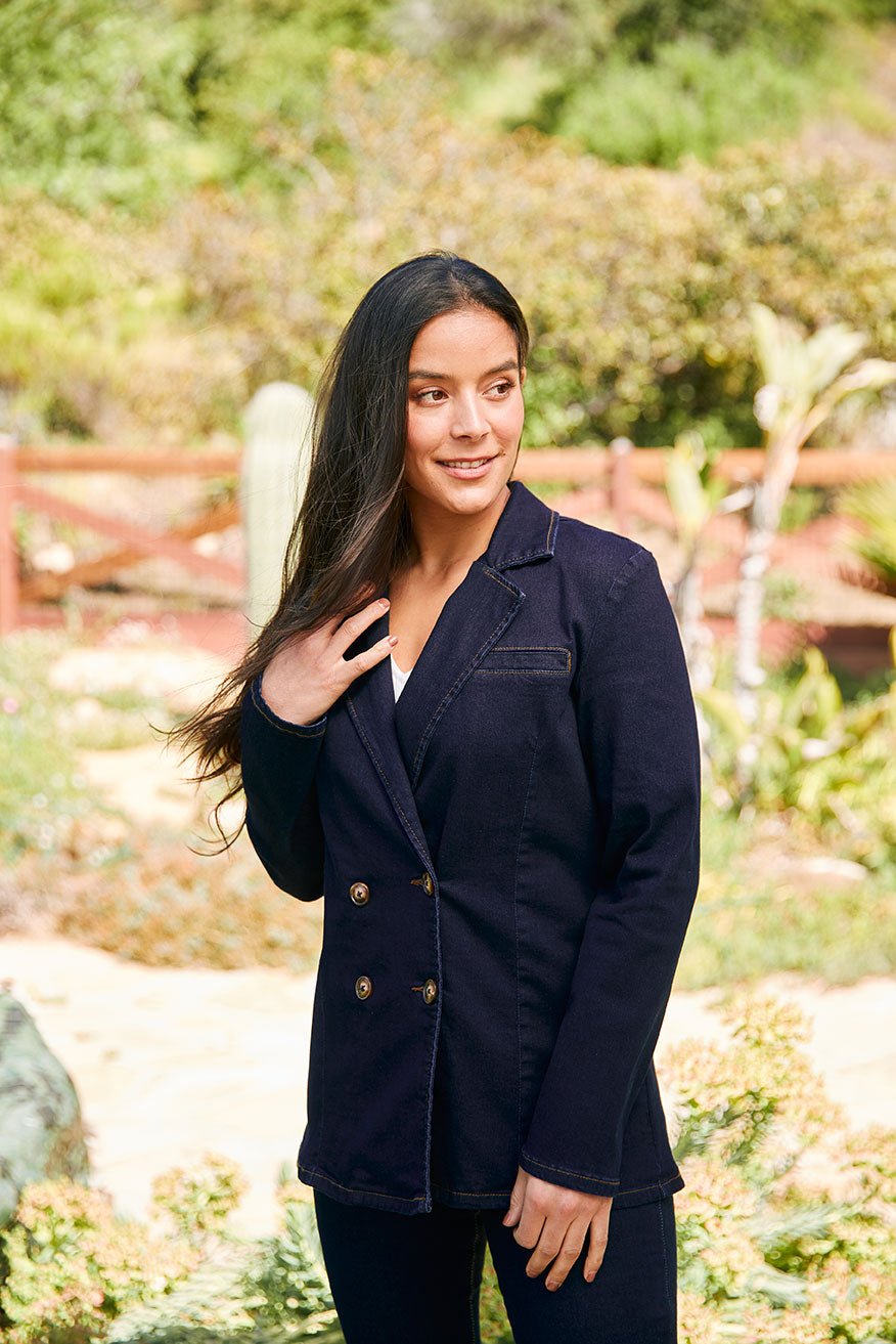 Westport Double Breasted Denim Blazer