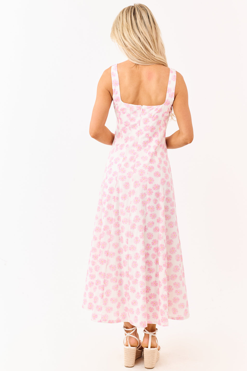 Carnation Cotton Floral Print Sleeveless Maxi Dress