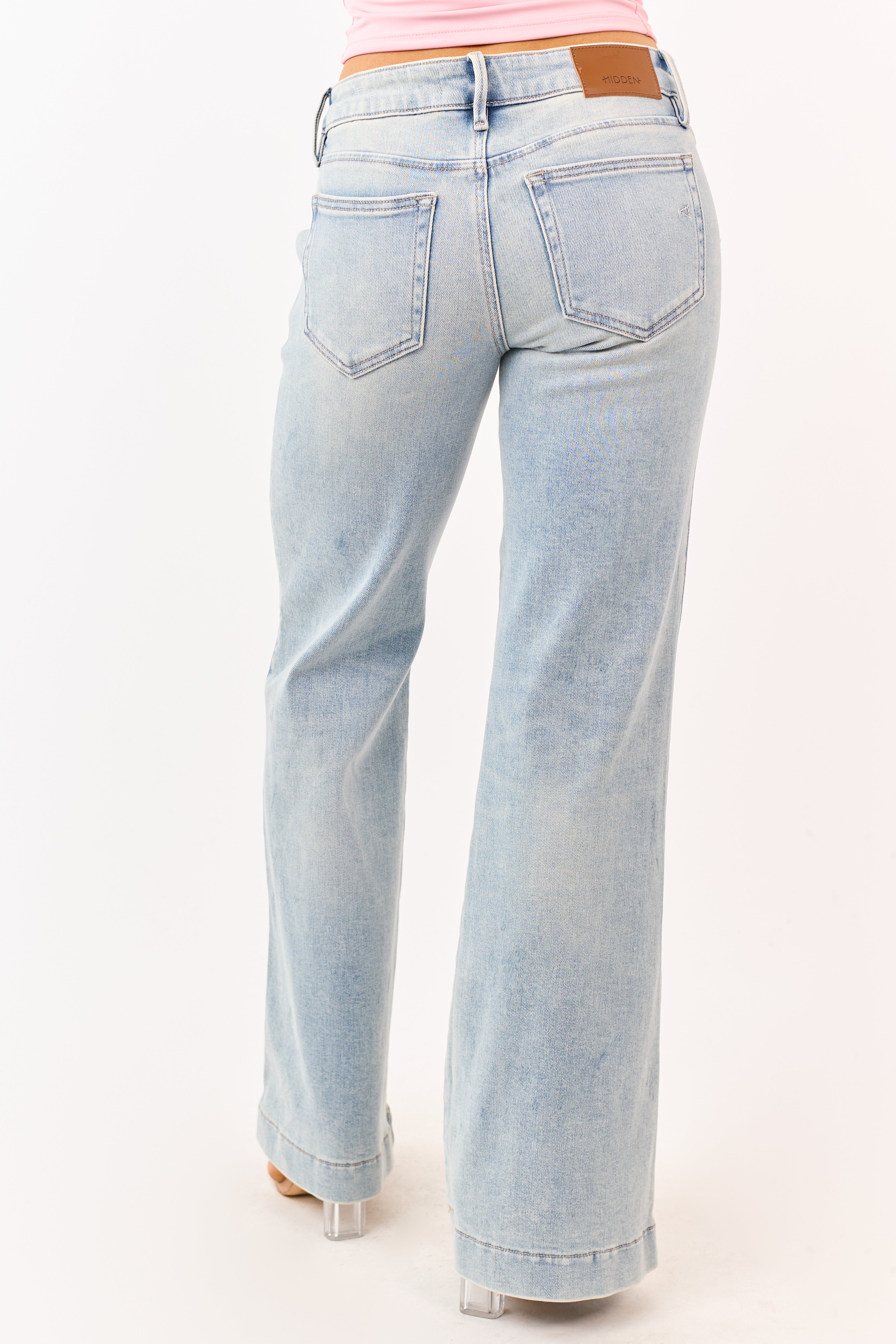 Hidden Premium Light Vintage Wash Relaxed Flare Jeans