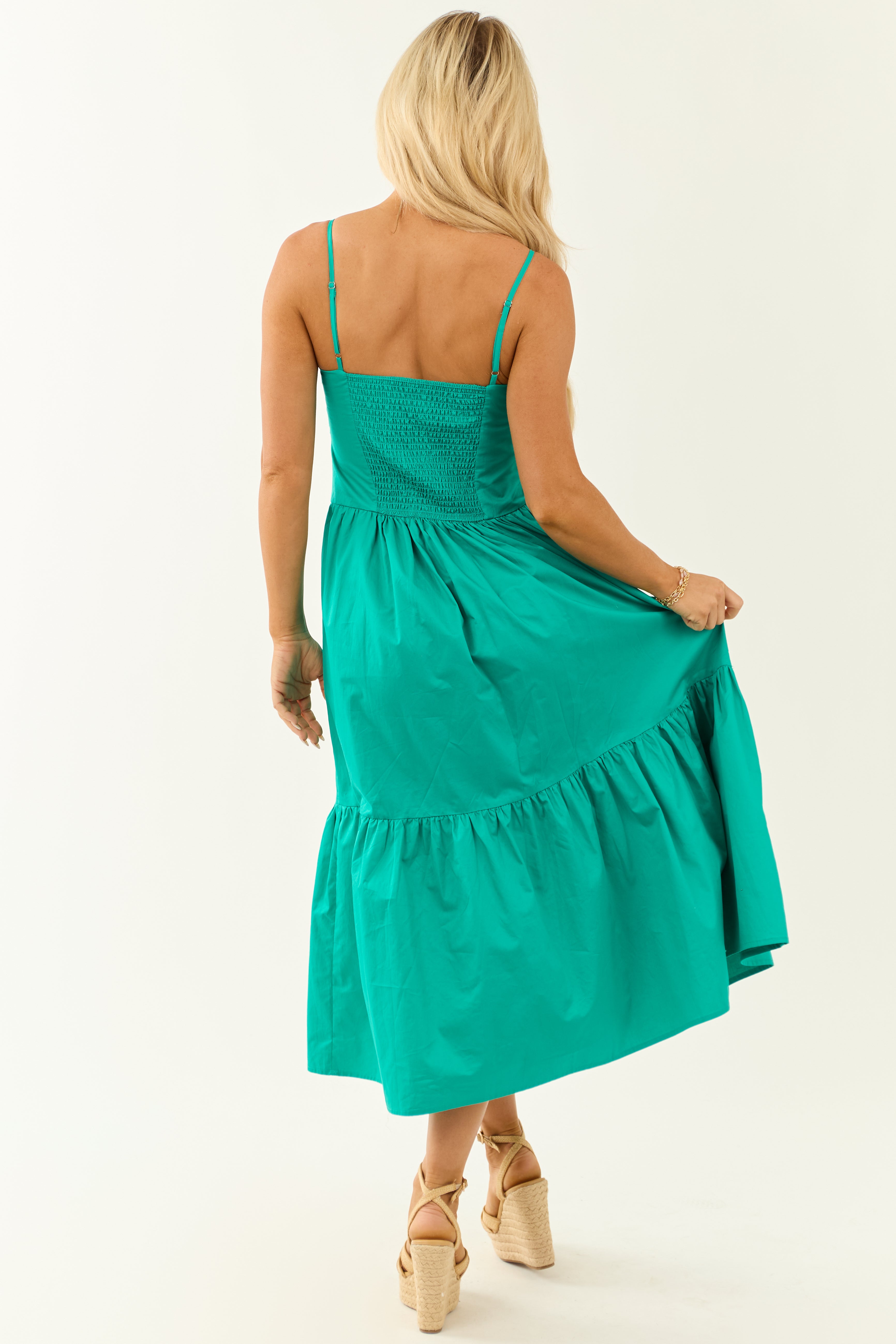 Lovelo Bright Jade Sleeveless Cotton Maxi Dress