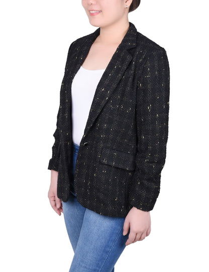Long Sleeve Twill Jacket - Petite
