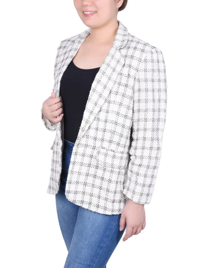 Long Sleeve Twill Jacket - Petite