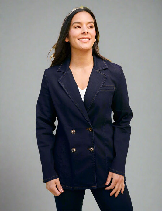 Westport Double Breasted Denim Blazer