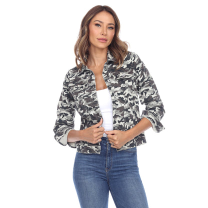 Women's Camo Denim Jacket - DressbarnCoats & Jackets