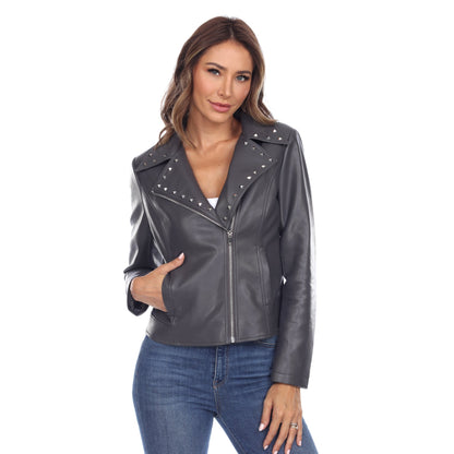 PU Faux Leather Jacket