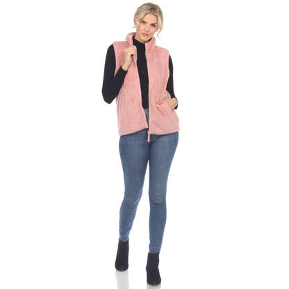 Women's Zip up sherpa vest