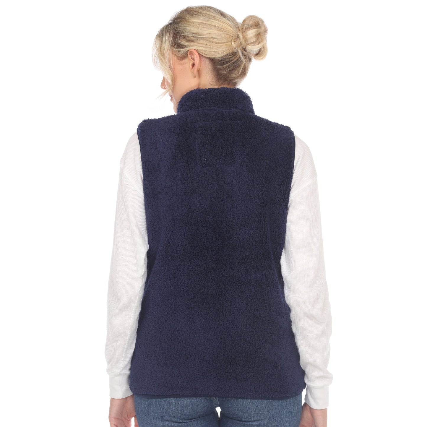 Women's Zip up sherpa vest